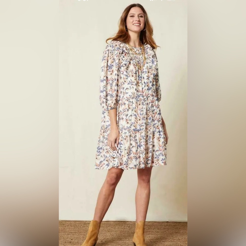 Matilda Jane Good Hart GH Perennial Florals Ruffled Dress size small NWT